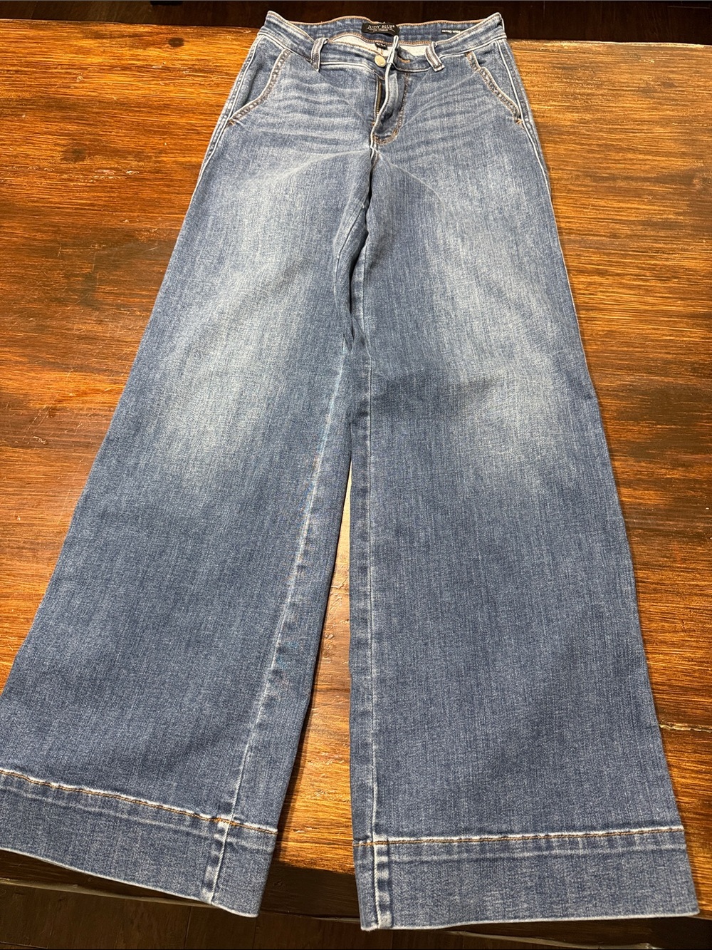 Judy Blue Retro Wide Leg Blue Denim Jeans